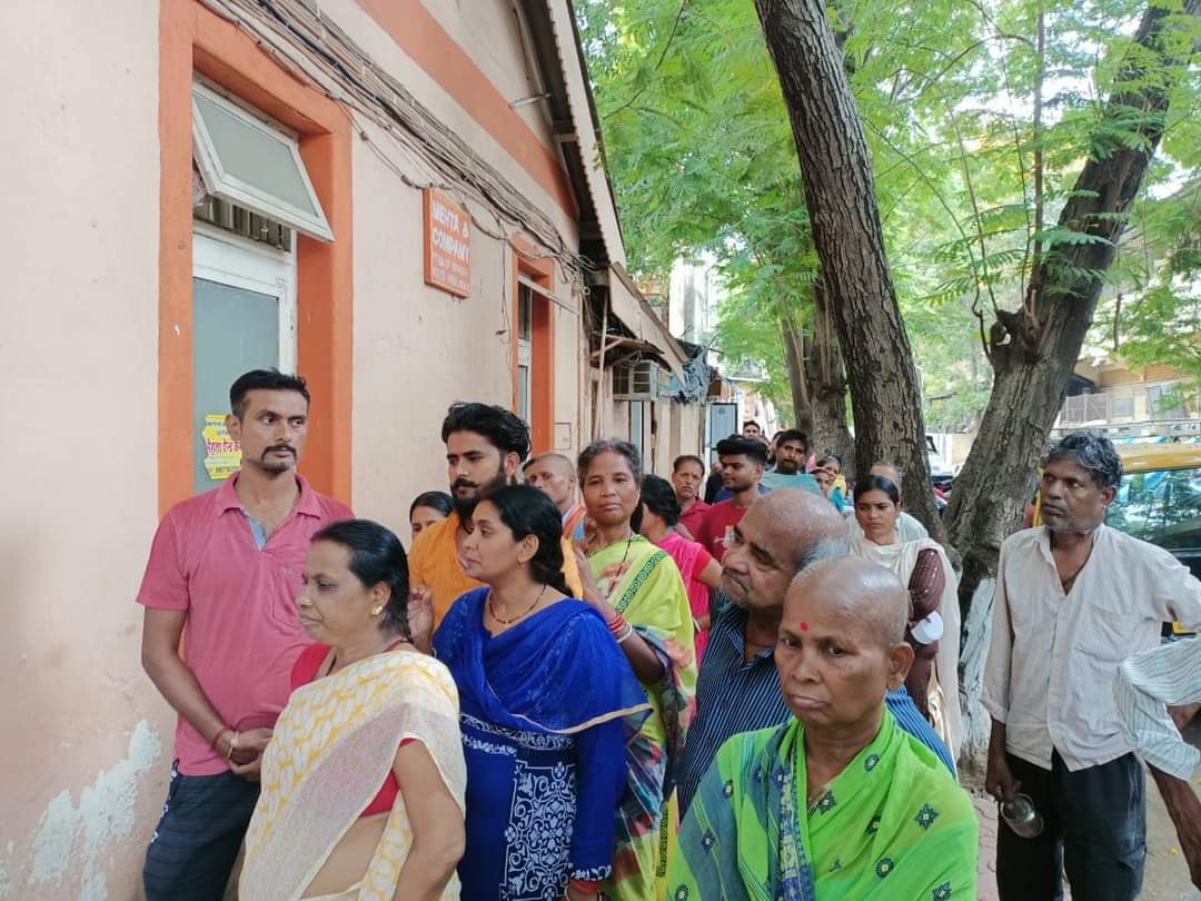 Pudding distribution on Ambedkar Jayanti